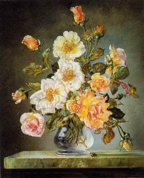 Floral, beautiful classical still life of flowers.135